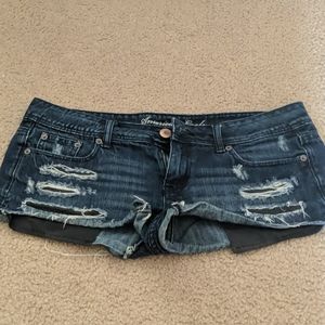 AE distressed short shorts